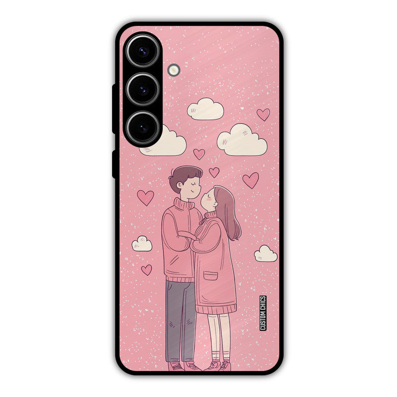 Cute Couple Together Samsung Galaxy S24 Plus Mobile Back Cover - Cute PrintShield Case