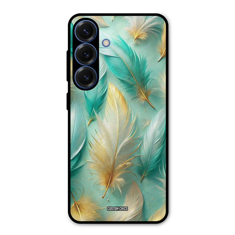 Cute Feather Samsung Galaxy S25 Mobile Back Cover - Aesthetic PrintShield Case