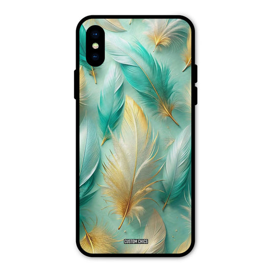 Cute Feather iPhone XS Mobile Back Cover - Aesthetic PrintShield Case