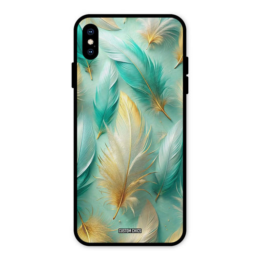 Cute Feather iPhone XS Max Mobile Back Cover - Aesthetic PrintShield Case