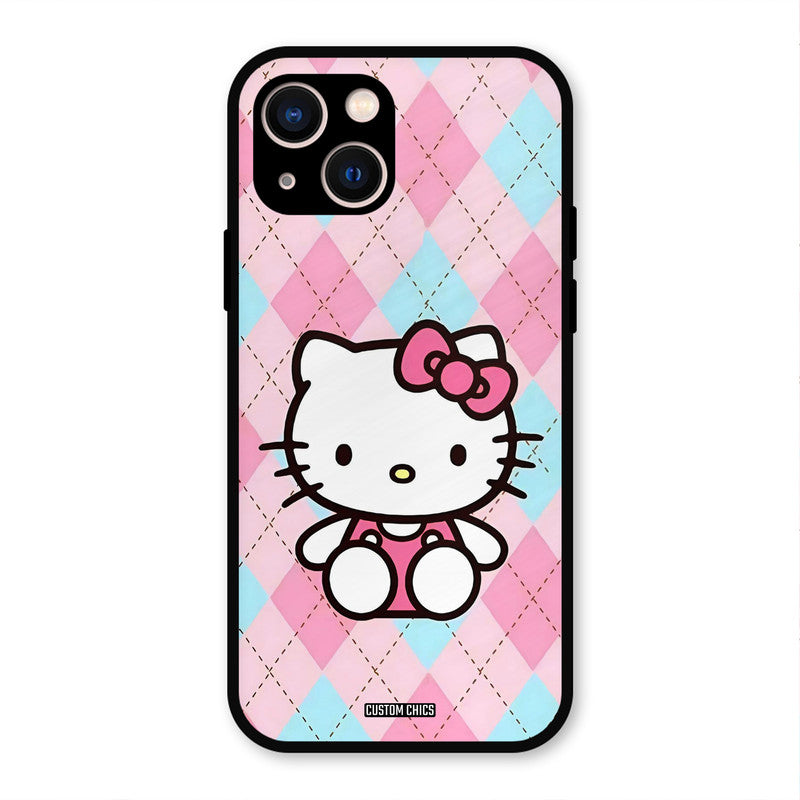 Cute Kitty Pattern iPhone 13 Mobile Back Cover - Cute PrintShield Case