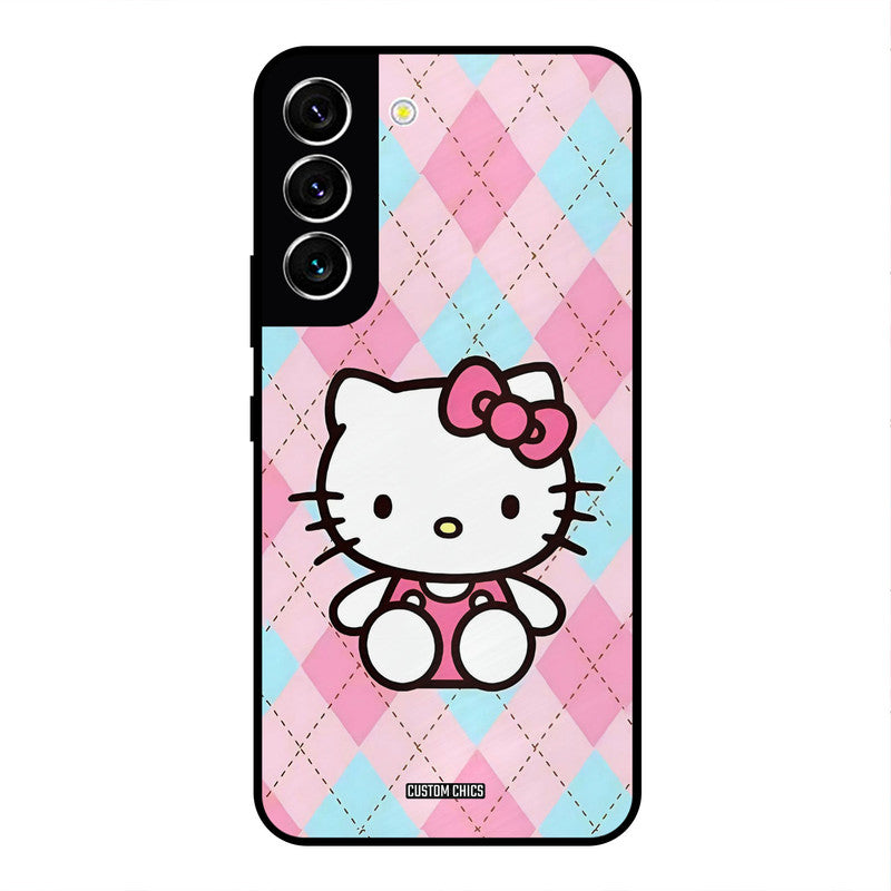 Cute Kitty Pattern Samsung Galaxy S22 Mobile Back Cover - Cute PrintShield Case