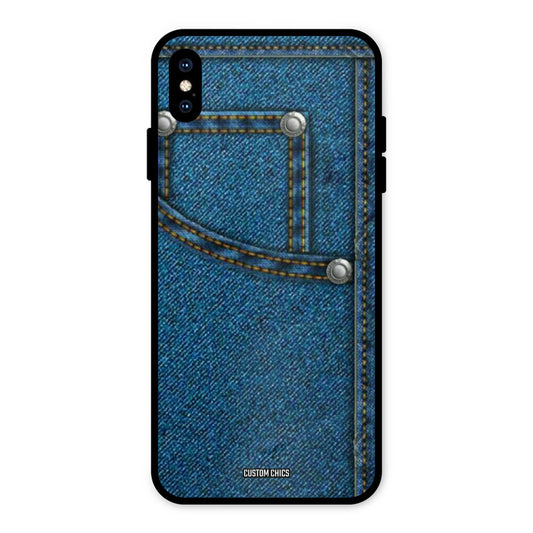 Denim Jeans iPhone XS Max Mobile Back Cover - Aesthetic PrintShield Case
