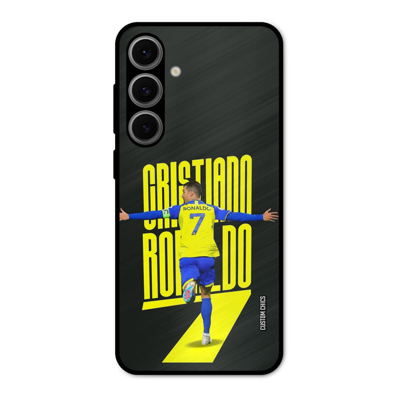 Excited Ronaldo Samsung Galaxy S24 Mobile Back Cover - Sports PrintShield Case