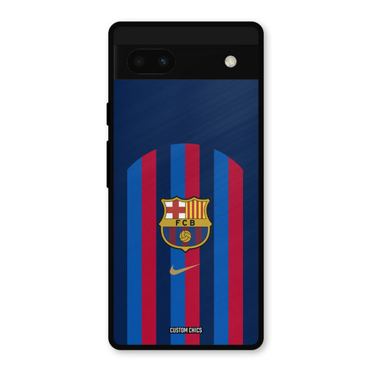 FCB Stripes Google Pixel 6a Mobile Back Cover - Sports PrintShield Case