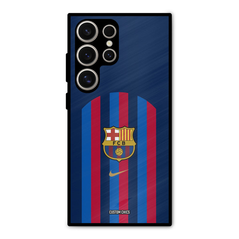 FCB Stripes Samsung Galaxy S24 Ultra Mobile Back Cover - Sports PrintShield Case