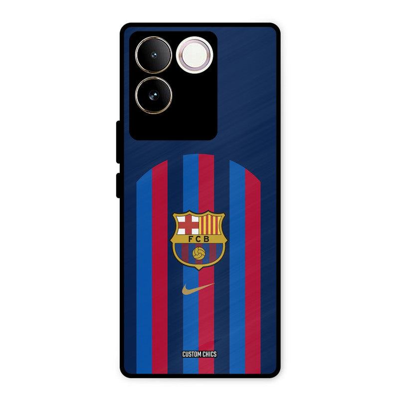 FCB Stripes iQOO Z7 Pro Mobile Back Cover - Sports PrintShield Case