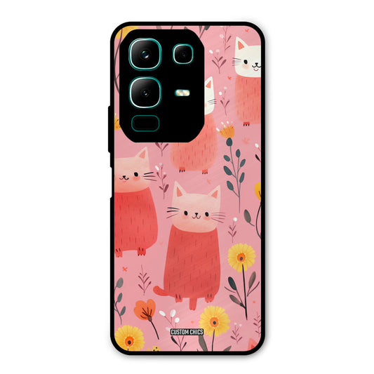 Floral Cat Infinix Note 50x Mobile Back Cover - Aesthetic PrintShield Case