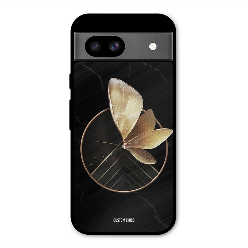 Gold Shape Google Pixel 8a Mobile Back Cover - Aesthetic PrintShield Case