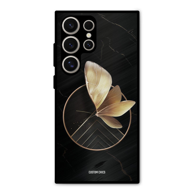Gold Shape Samsung Galaxy S24 Ultra Mobile Back Cover - Aesthetic PrintShield Case
