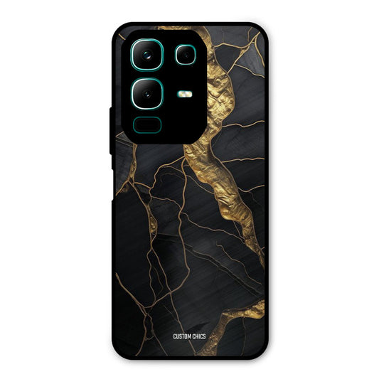 Golden Black Stone Infinix Note 50x Mobile Back Cover - Aesthetic PrintShield Case