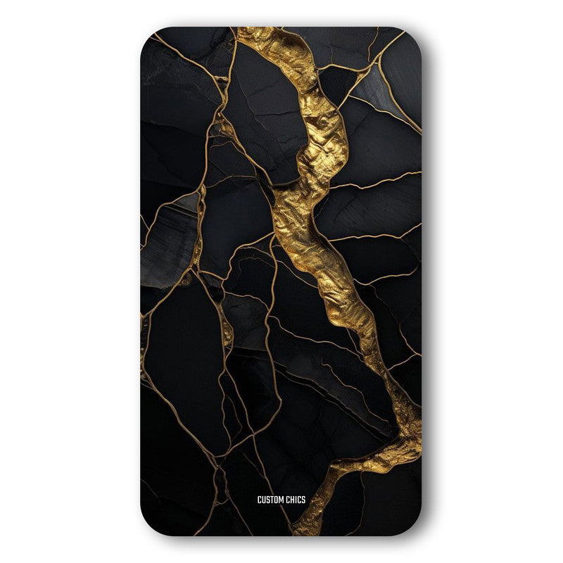Golden Black Stone Case – Premium PrintShield Mobile Cover