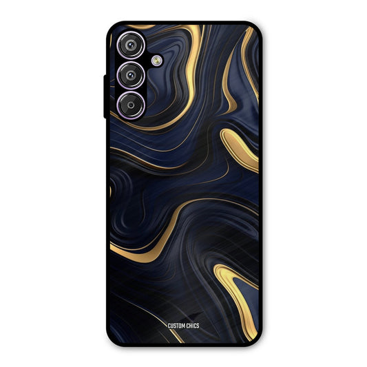 Golden Blue Paint Samsung Galaxy M15 Mobile Back Cover - Aesthetic PrintShield Case