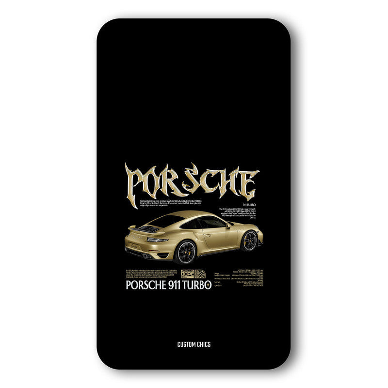 Golden Porsche Case – Premium PrintShield Mobile Cover