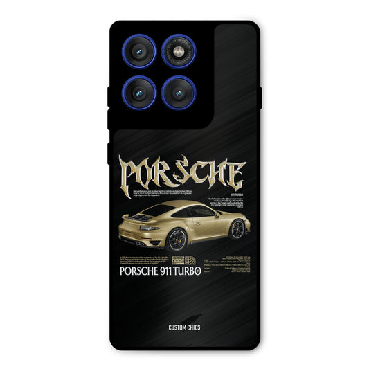 Golden Porsche Motorola Edge 60 Pro Mobile Back Cover - Car&Bike PrintShield Case