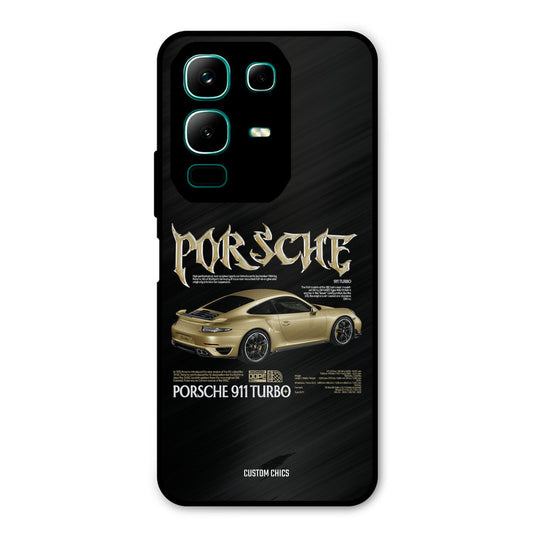 Golden Porsche Infinix Note 50x Mobile Back Cover - Car&Bike PrintShield Case