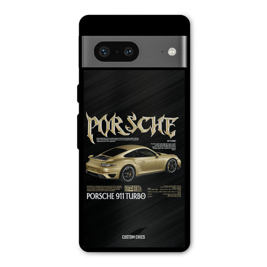 Golden Porsche Google Pixel 7 Mobile Back Cover - Car&Bike PrintShield Case