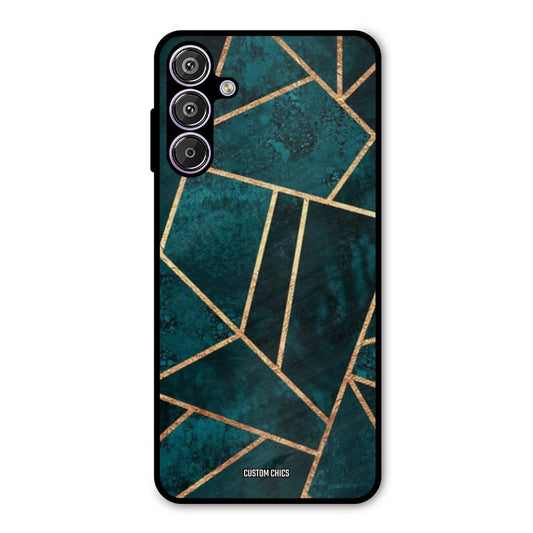 Green Gold Angle Samsung Galaxy M15 Mobile Back Cover - Aesthetic PrintShield Case