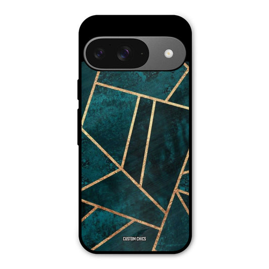 Green Gold Angle Google Pixel 9 Mobile Back Cover - Aesthetic PrintShield Case