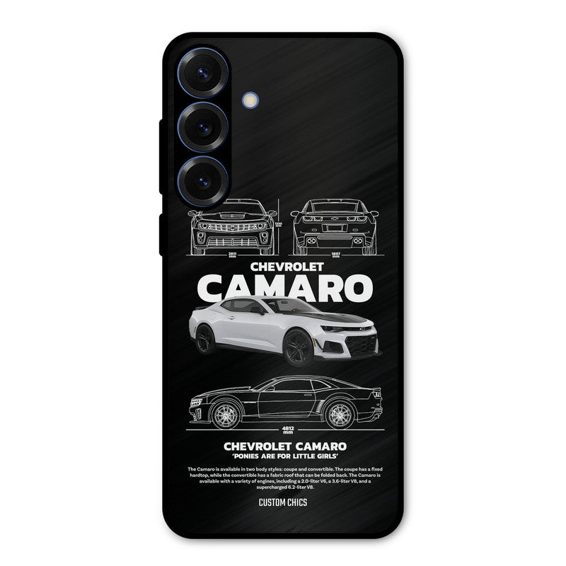 Grey Camaro Samsung Galaxy S25 Mobile Back Cover - Car&Bike PrintShield Case