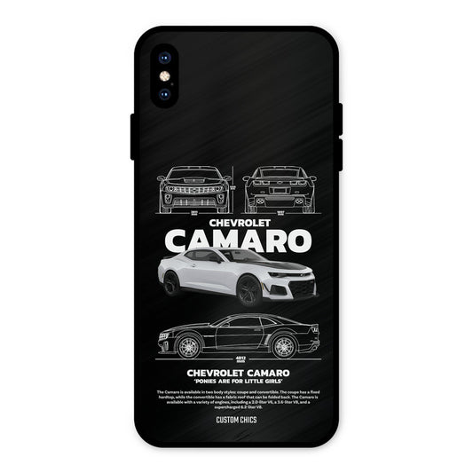 Grey Camaro iPhone XS Max Mobile Back Cover - Car&Bike PrintShield Case