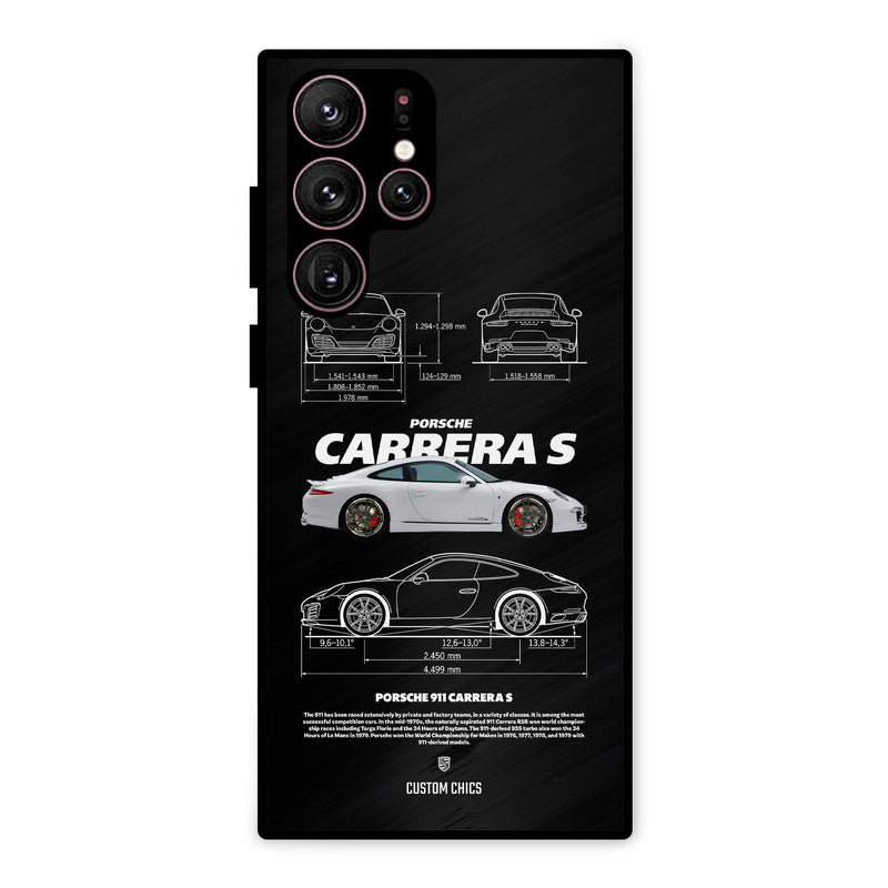 Grey Carrera Samsung Galaxy S22 Ultra Mobile Back Cover - Car&Bike PrintShield Case