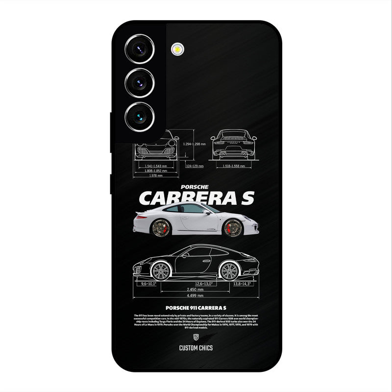 Grey Carrera Samsung Galaxy S22 Mobile Back Cover - Car&Bike PrintShield Case