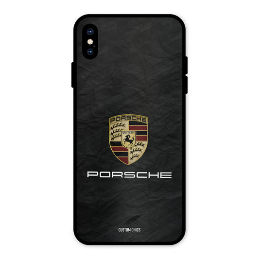 Grey Porsche iPhone XS Max Mobile Back Cover - Car&Bike PrintShield Case