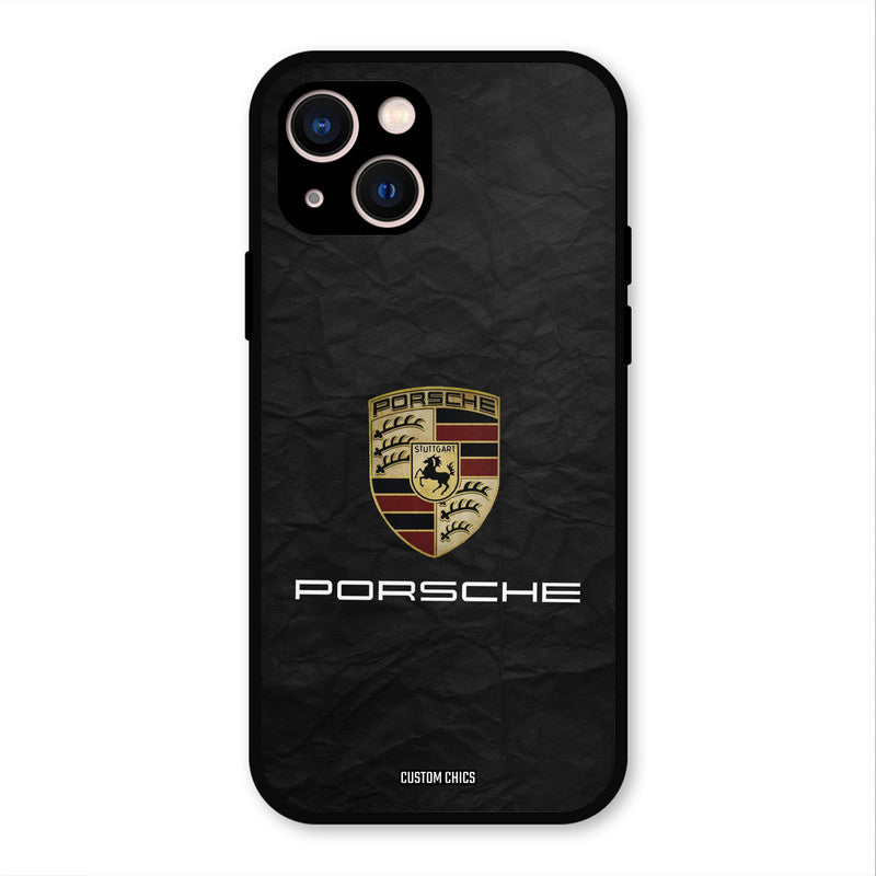 Grey Porsche iPhone 13 Mobile Back Cover - Car&Bike PrintShield Case
