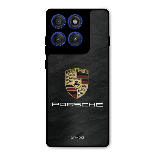 Grey Porsche Motorola Edge 60 Pro Mobile Back Cover - Car&Bike PrintShield Case