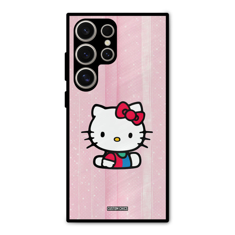 Helo Cute Kitten Samsung Galaxy S24 Ultra Mobile Back Cover - Cute PrintShield Case