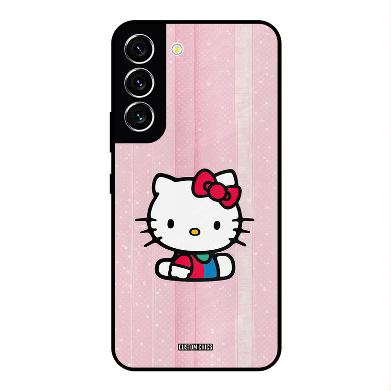 Helo Cute Kitten Samsung Galaxy S22 Mobile Back Cover - Cute PrintShield Case