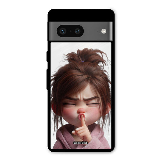 Keep Quite Google Pixel 7 Mobile Back Cover - Cute PrintShield Case