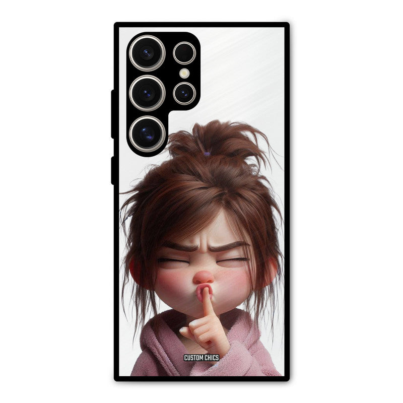Keep Quite Samsung Galaxy S24 Ultra Mobile Back Cover - Cute PrintShield Case