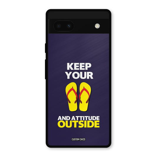Keep Your Feet Outside Google Pixel 6a Mobile Back Cover - Typography PrintShield Case