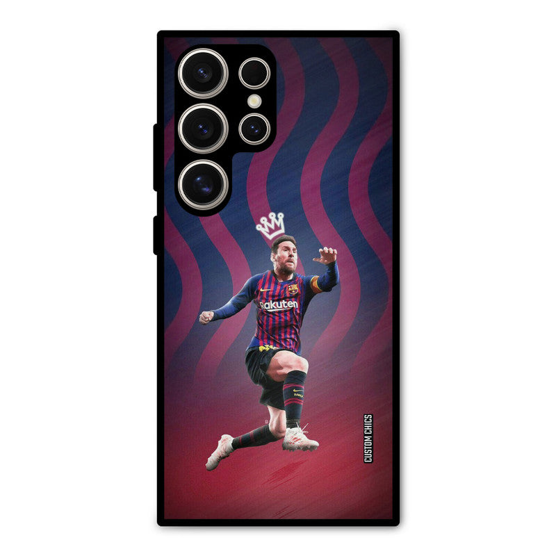 King Messi Samsung Galaxy S24 Ultra Mobile Back Cover - Sports PrintShield Case