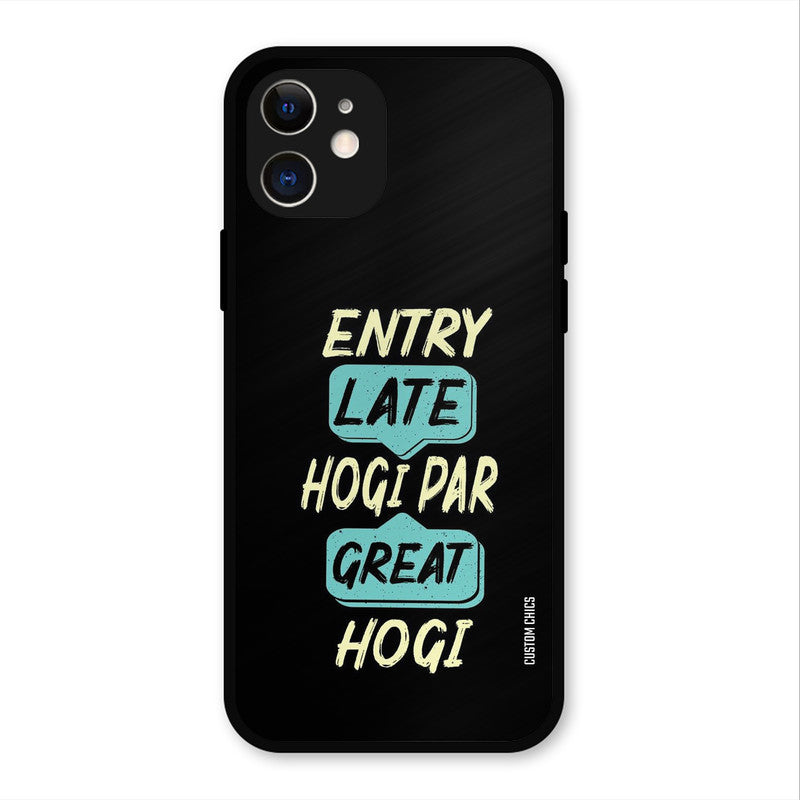 Late And Great iPhone 12 Mobile Back Cover - Typography PrintShield Case