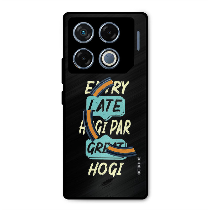 Late And Great Infinix GT 20 Pro Mobile Back Cover - Typography PrintShield Case