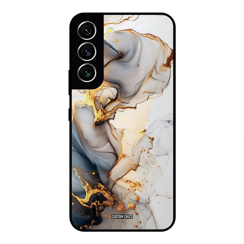 Marble Art Samsung Galaxy S22 Mobile Back Cover - Aesthetic PrintShield Case