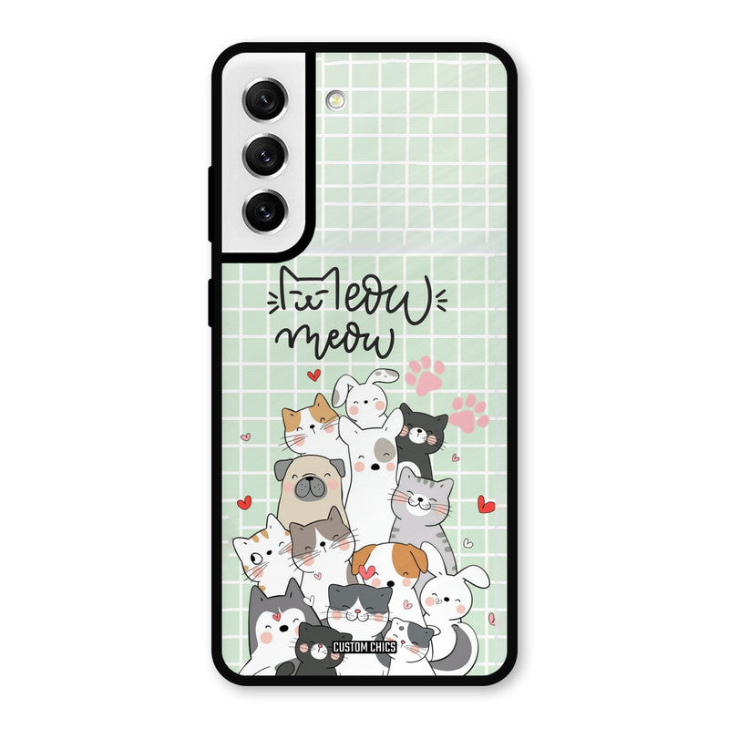 Meow Meow Samsung Galaxy S21 FE 5G (2023) Mobile Back Cover - Cute PrintShield Case