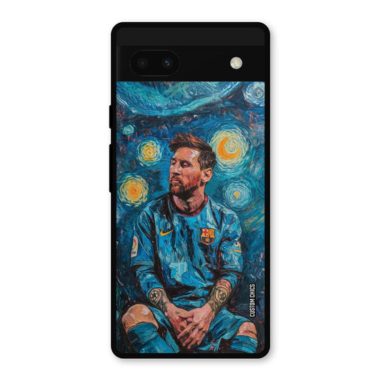 Messi Painting Google Pixel 6a Mobile Back Cover - Sports PrintShield Case