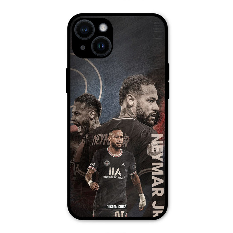 Neymar Portrait iPhone 14 Plus Mobile Back Cover - Sports PrintShield Case