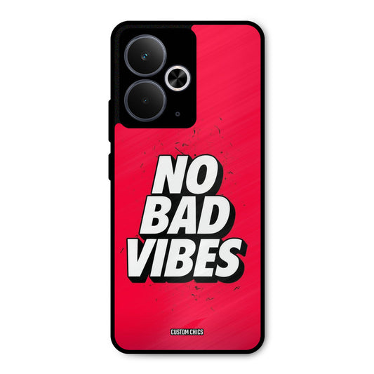 No Bad Vibes Realme 14T Mobile Back Cover - Typography PrintShield Case