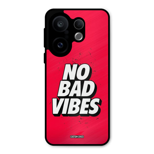 No Bad Vibes Vivo X200 FE Mobile Back Cover - Typography PrintShield Case