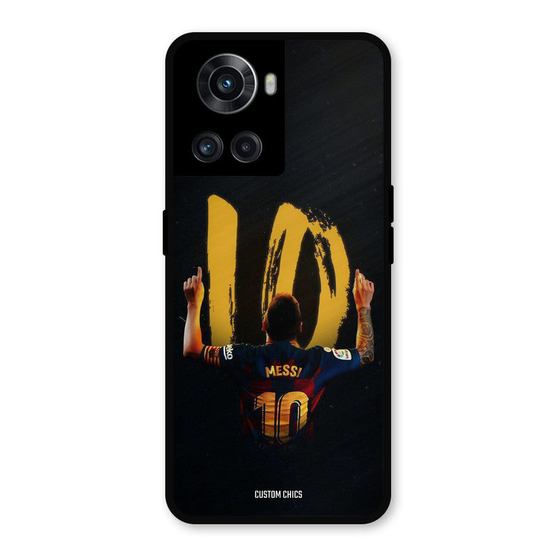 Number Ten Messi OnePlus 10R Mobile Back Cover - Sports PrintShield Case