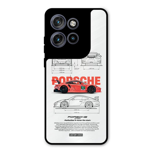 Orabge Porche Motorola Edge 50 Neo Mobile Back Cover - Car&Bike PrintShield Case