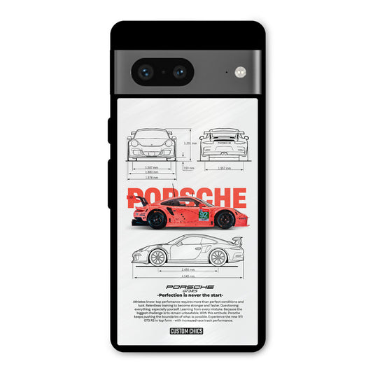 Orabge Porche Google Pixel 7 Mobile Back Cover - Car&Bike PrintShield Case