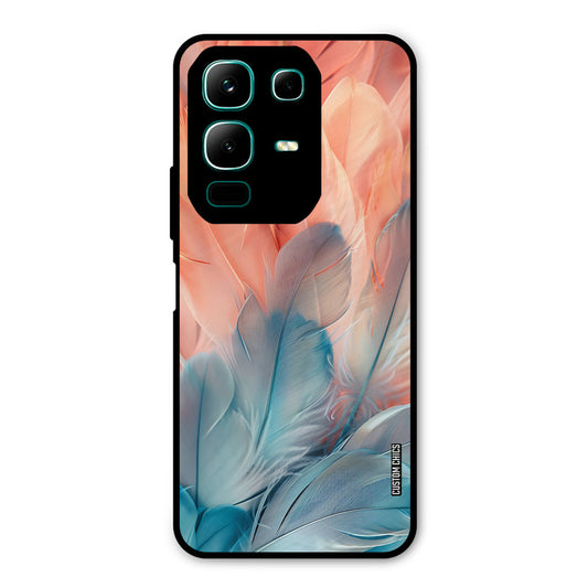 Orange Blue Feather Infinix Note 50x Mobile Back Cover - Aesthetic PrintShield Case