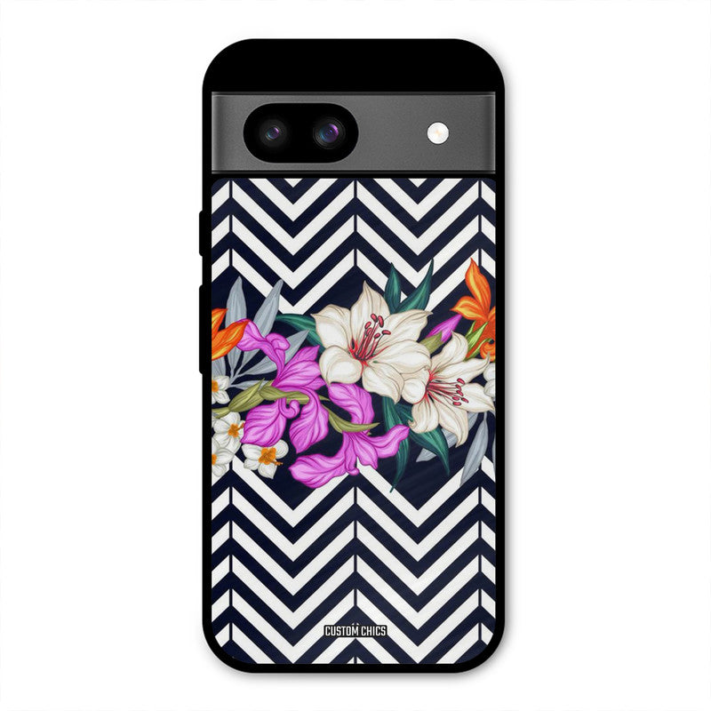 Pattern Flower Google Pixel 8a Mobile Back Cover - Aesthetic PrintShield Case