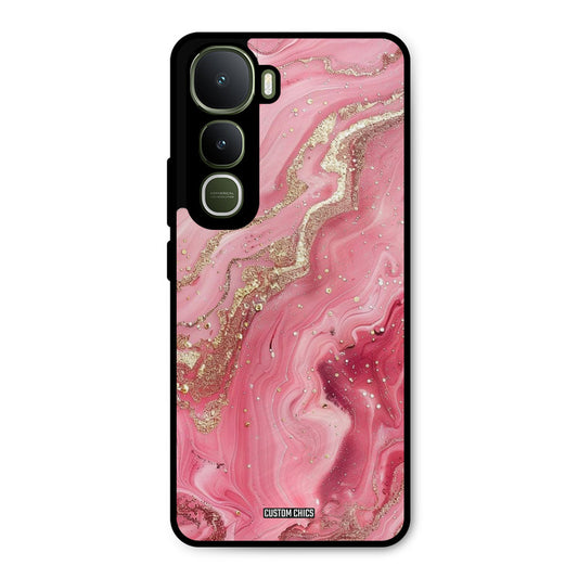 Pink Glitter Vivo Y400 Mobile Back Cover - Aesthetic PrintShield Case